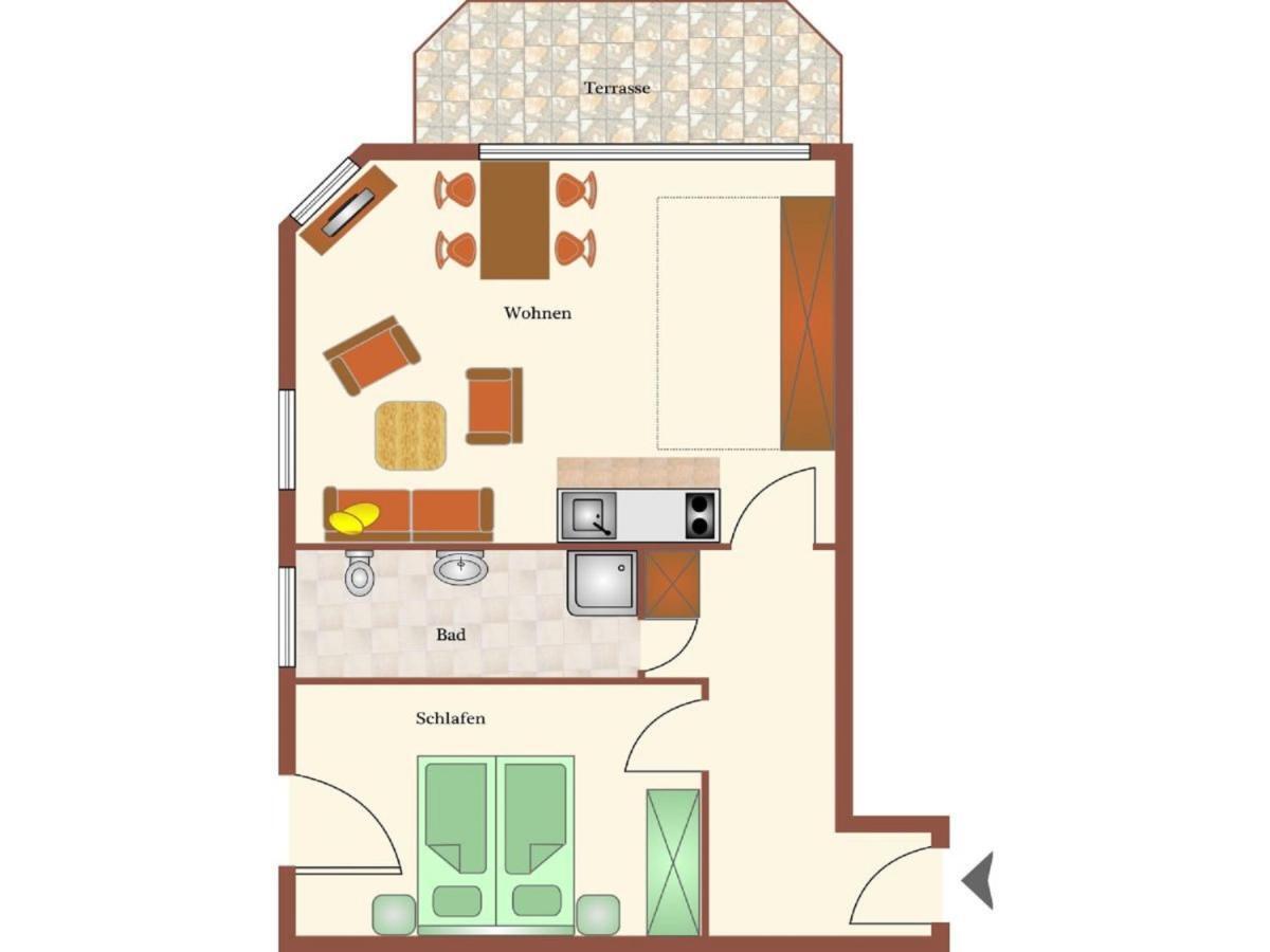 库克斯港Haus Duenenglueck, Whg. 14公寓 外观 照片